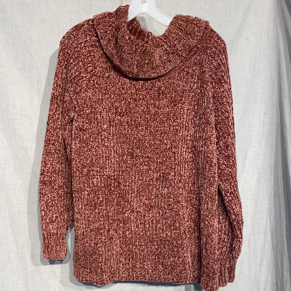AnyBody Women's Cowl Neck Sweater in Rich Burgundy